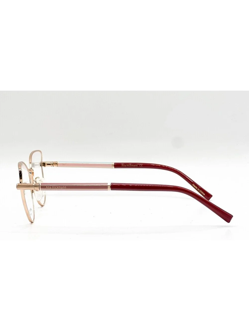 Ana Hickmann Ah1372S 05B Black Red Authentic Eyeglasses 52-16.5-142